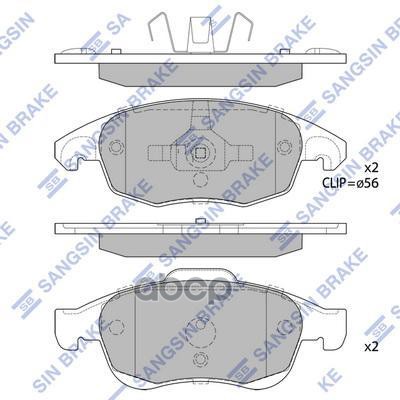 Колодки передние SANGSIN BRAKE SP1825